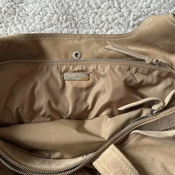 Miu Miu Tan Hobo Bag - Picture 6 of 8